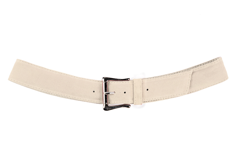 Custom-made women's egg shell beige luxurious elegant belt. - Profile view